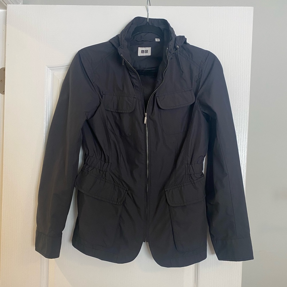 Uniqlo Black Rain Utility Jacket